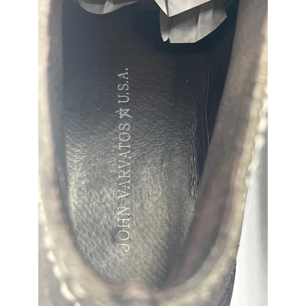 John Varvatos Gray Suede Chukka Boots Mens 13 Premium Leather Lace Up